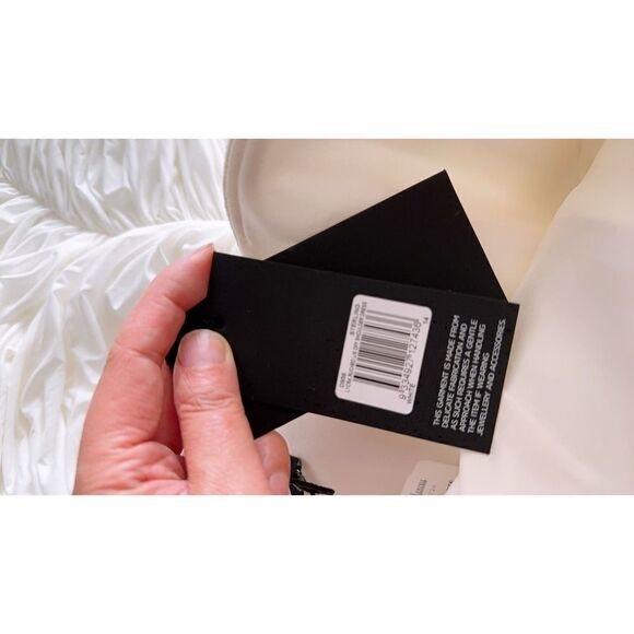 ALEX PERRY Sterling Ruched Long Sleeve Off Shoulder Dress AU14/US10 - Picture 10 of 12